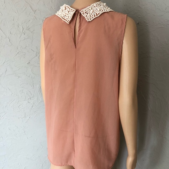 DizzyLizzy | Beaded Pearl Collar Sheer Blouse - Picture 5 of 8
